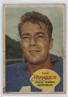 Don Heinrich All Football Cards
