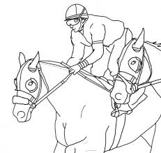 Illustrated alphabet letter h colouring page. Race Horse Coloring Page Coloring Home