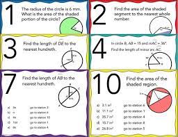 Geometry Arc Length And Area Of Sectors Stations Maze Keeps Your Students Engaged While Lettin Teaching Geometry Geometry Lessons 8th Grade Math Worksheets