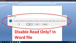 How to make word documents fillable but not editable. How To Remove Read Only From A Microsoft Word Document Windows Basics