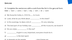→subject of the sentence · i enjoy swimming. 134 Free Infinitive And Gerund Worksheets