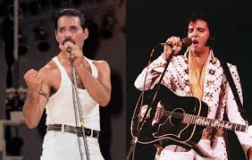 Mercury, who died from complications of aids in 1991, is at the center. Freddie Mercury Wrote Elvis Presley Tribute In The Bath In 10 Minutes