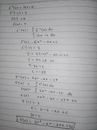 Adapun nilai turunan fungsi f(x) untuk x = c didefinisikan sebagai berikut. Diketahui Turunan Fungsi F X Adalah F X 12x 4 Jika F 2 7 Dan F 1 5 Rumus Untuk Fungsi F X Brainly Co Id