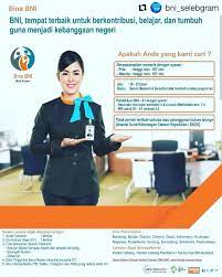 Kepada yth, hrd bank negara indonesia. Pt Bank Negara Indonesia Persero Tbk Bina Bni Internship Program Bni April 2018 Lowongan Kerja Terbaru April 2020 Bumn Cpns 2020