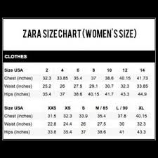 Zara Jeans Size Guide Boys Conversion Chart Sizes Misses Vs