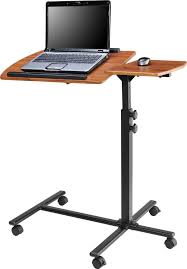 Laptop Adjustable Cart Mobile Pc Desk Small Portable Computer Table Cherry Black Computer Stand For Desk Black Computer Desk Desk