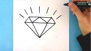 Feel free to explore, study and enjoy paintings with paintingvalley.com How To Draw A Diamond Step By Step Easy Drawing Tutorial Youtube