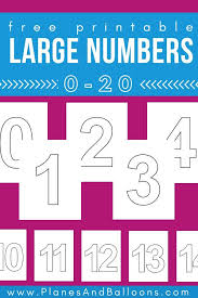 Now print the number train activity in color on cardstock for durability and cut along the dotted lines to make separate train cars. Free Large Printable Numbers 1 20 Pdf Learning Numbers Preschool Large Printable Numbers Numbers Preschool