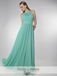 Fasciato in vita con cintura tono su tono. Abiti Da Sera Verde Tiffany