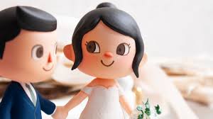 Animal Crossing Wedding Cake Toppers