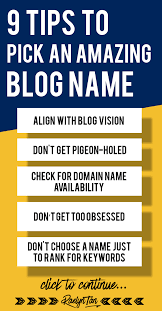 Some of them involve using blog name generators that spit out. How To Pick An Amazing Blog Name With Real Examples