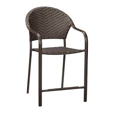 Hampton Bay Mix And Match Stackable Wicker Outdoor Bistro Chair In Brown Bistro Chairs Outdoor Wicker Dining Chairs Outdoor Dining Chairs