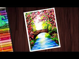 Beautiful Spring Season Scenery Drawing With Oil Pastels For Beginners Step By Step Youtube Watch best oil pastels drawing for beginners: