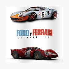 Au mitan des années 60, le géant détroit construit le plus de voitures au monde mais ce sont des veaux. Le Mans 66 Posters Redbubble