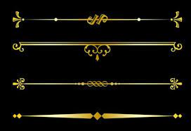 Gold Decorative Text Dividers Clipart Text Divider Vector Graphics Png Digital Clip Art Divider Clipart Gold Text Clip Art