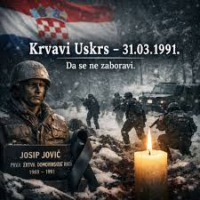 Na današnji dan, 31. ožujka 1991. poginuo Josip Jović; prva žrtva  Domovinskog rata ??? ?Krvavi Uskrs na Plitvicama događaj je koji se  dogodio 31. ožujka 1991. Tada je pala prva žrtva Domovinskog