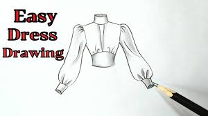 Wedding dresses to draw easy dacc. How To Draw A Beautiful Dress Drawing Girl Top Design Easy For Beginners Drawing Clothes Designs Youtube