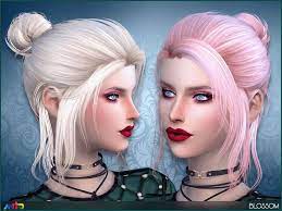 Created By Anto Anto Blossom Hair Created For The Sims 4 Messy Hair Bun For Your Ladies Http X2f X2f Www Thesimsres Sims 4 Womens Hairstyles Sims Hair