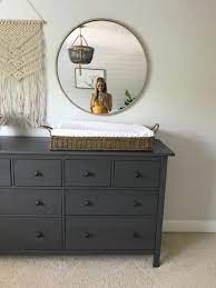 Dresser now closes much more quietly! How To Fancy Up An Ikea Dresser Diy Ikea Dresser Ikea Dresser Makeover Ikea Grey Dresser