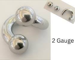 Bijoux génitaux masculins PA Prince Albert 8G 6G 4G 2G 0G 00G Piercing pour  pénis avec haltères, grosses boules, haltères incurvés calibre 8 6 4 2 0 00  - Etsy Canada