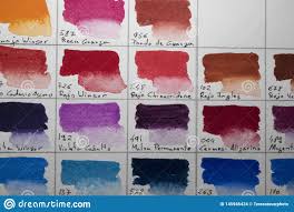 Watercolor Color Chart Stock Photo Image Of Color