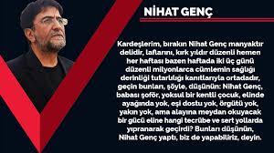 Ünlü ilahiyatçı nihat hatipoğlu, ramazan ayının son gününde atv'de yaptığı programını sonlandırırken eşi emel hatipoğlu'na teşekkür etti. Nihat Genc On Twitter Nihat Genc E Kimse Hirsiz Diyemedi Diyemez Kimse Ajan Onun Bunun Adami Diyemedi Diyemez Ama Nihat Genc E Deli Sizofren Diyebilirsiniz Bu Ifadeleri Kudurmus Saldirganlar Yuzbin Kez Kullandi Kullaniyor Herkese
