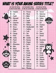 What S Your Anime Series Name Anime Titles Birthday Scenario Game Birthday Scenario