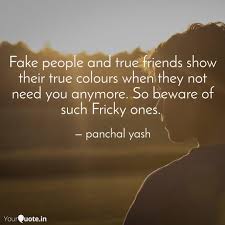 Fake People And True Frie Quotes Writings By Sweet Yashu Yourquote
