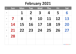 Printable february 2021 calendar to print out monthly calendar 2021. Free Printable Calendar 2021 February Free Printable 2021 Monthly Calendar With Holidays