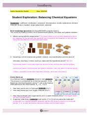 Student exploration balancing chemical equations gizmo answer key pdf shows the amount of misconceptions are mixed together. Balancingchemequations Ws Name Mackenzie Rankin Date Student Exploration Balancing Chemical Equations Vocabulary Coefficient Combination Compound Course Hero