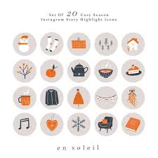 Cozy Season 20 Instagram Story Highlight Icons Hand Drawn Etsy Instagram Highlight Icons Instagram Story Social Media Icons