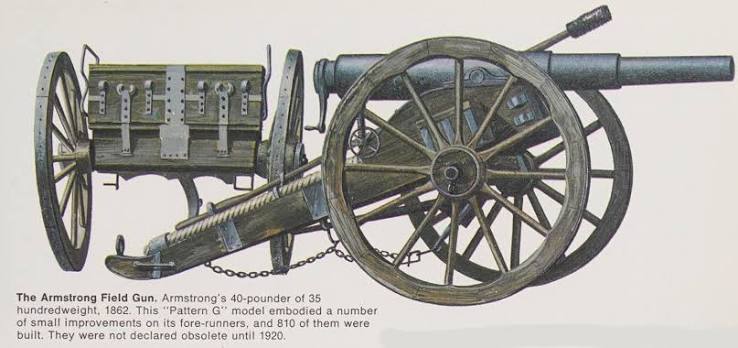 Armstrong Artillery: 40-pounder RBL gun - WarHistory.org