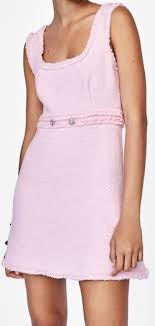 Zara Tweed Mini Pink Dress 2018 Spring Fancy Outfits Clothes Pink Mini Dresses