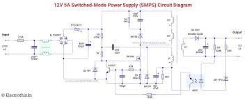 The most commonly used of type of power supply circuit is the smps (switching mode power every smps circuit requires a power management ic also known as switching ic or smps ic or 12v smps circuit diagram and explanation. Switched Mode Power Supply Smps Circuit Working Explanation Electrothinks