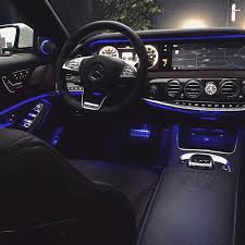 Blacked Out Interior With Blue Leds Mercedes Voiture Des Voitures De Reve