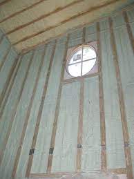 Closed Cell Spray Foam On Brick Wall And Open Cell In Roofdeck Spray Foam Foam Installing Insulation
