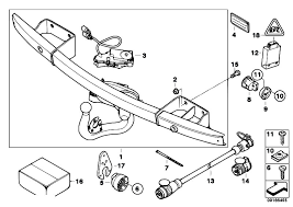 A tow hitch (or tow bar) is a device attached to the chassis of a vehicle for towing, or a towbar to an aircraft nose gear. Original Parts For E91n 330i N53 Touring Equipment Parts Single Parts Of Trailer Hitch Estore Central Com