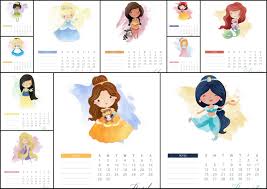 Following printable 2021 calendar has all the 12 months calendar printed on one page. Disney Princess 2018 Free Printable Calendar Oh My Fiesta In English