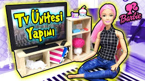 Barbie Evi Esyalari Yapimi Televizyon Seti Kolay Barbie Bebek Esyasi Oyuncak Yap Youtube Barbie Ev Barbie Barbie Bebekler
