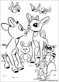 Rudolph And Clarice And Animals Color Page Rudolph Coloring Pages Coloring Pages Coloring Books