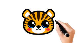 Illustrate the stripes on the surface of its body. How To Draw A Cute Baby Tiger Face Youtube