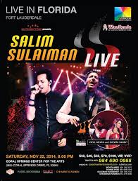 Salim Sulaiman Live In Florida At Coral Springs Center For The Arts Pompano Beach Fl Indian Event