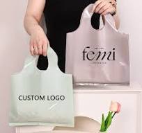 Custom logo Design Printed Biodegradable Carrier Punch Hole Handle Mini  Shopping Matte Plastic Die Cut Bag Thank You