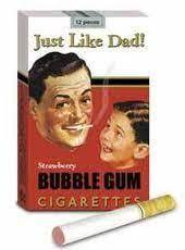 Bubble Gum Cigarettes You Could Blow Out A Puff Of Candy Smoke Too Just Like Dad Makes Me Think Of The Old Ads Childhood Memories Vintage Advertisements