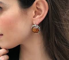 Large Amber Earrings