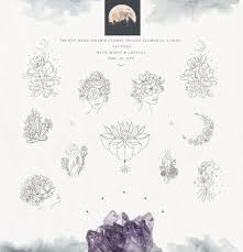 Drawing techniques drawing tips drawing sketches painting & drawing drawing ideas eye sketch drawing faces even if you're totally artistically impaired, you can still become the picasso of your generation. 500 Trendy Floral And Moon Design Elements Only 9 Mightydeals