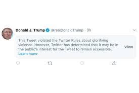 Donald trump's twitter account wasn't directly affected by the twitter hack. Twitter Restricts New Trump Tweet For Glorifying Violence The Verge