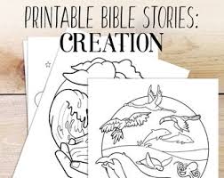 There are tons of great resources for free printable color pages online. Days Of Creation Coloring Page In Three Sizes 8 5x11 8x10 Etsy