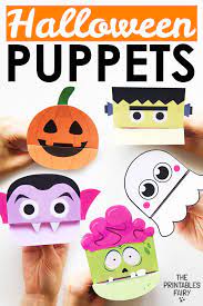 Use colored paper to make these, fun to play with, halloween hand puppets. Printable Halloween Puppets The Printables Fairy