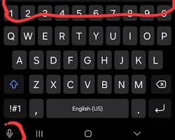 smartphone keyboard microphone icon location screenshot, AI로 생성